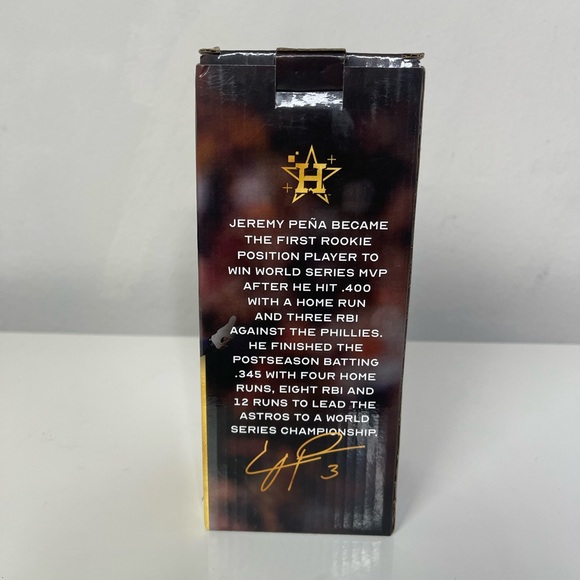 HOUSTON ASTROS  JEREMY PENA BOBBLEHEAD SGA NEW WORLD SERIES TROPHY 2022 HTF COKE - Picture 4 of 6